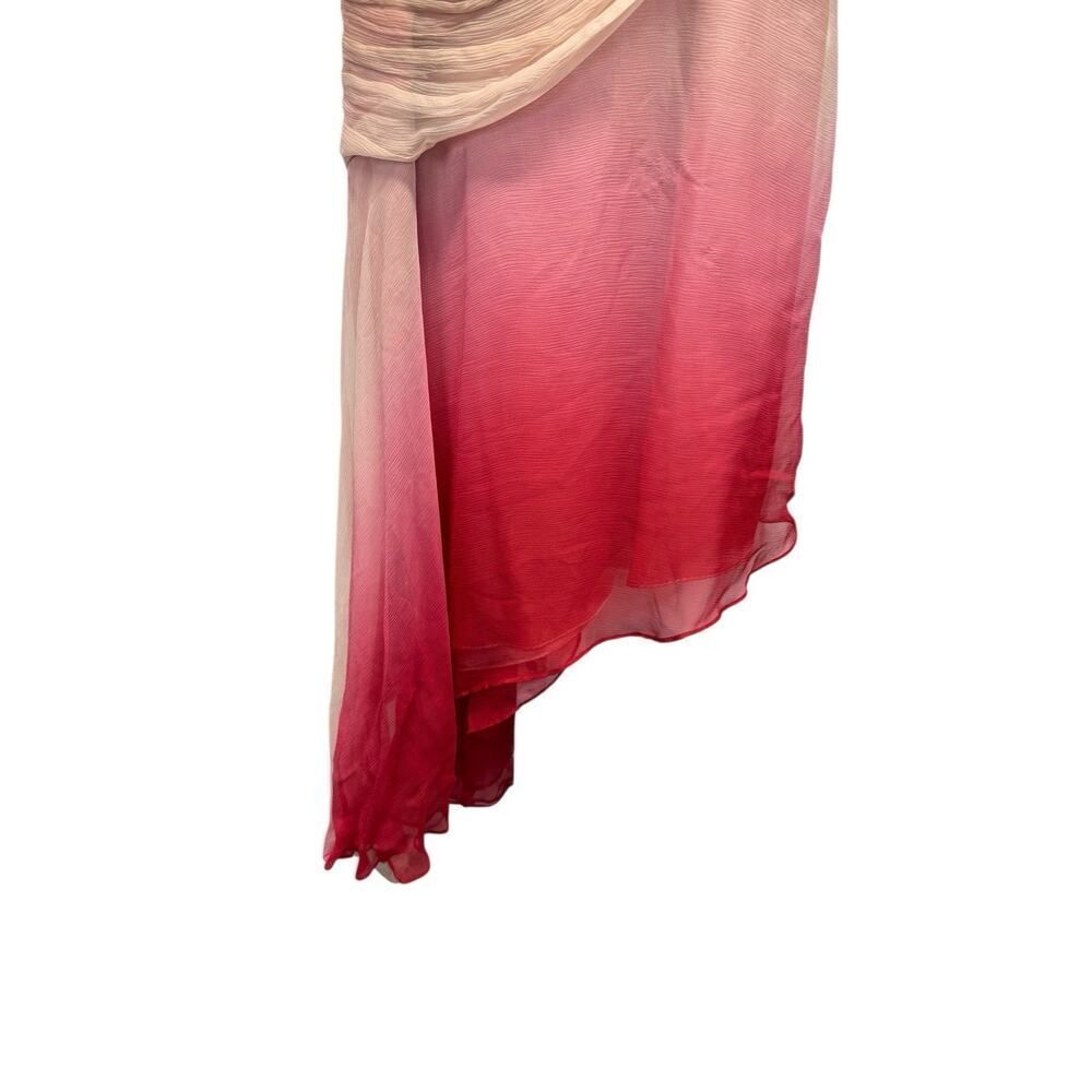 Vintage Y2K 100% Silk Ombre Fairy Dress Chain Strap Asym Midi 8 - Picture 7 of 16